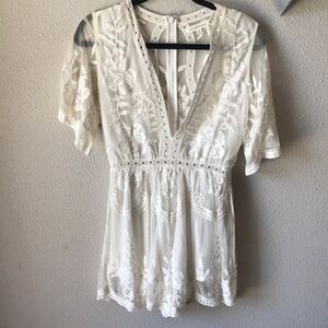 Honey Punch White Romper Small